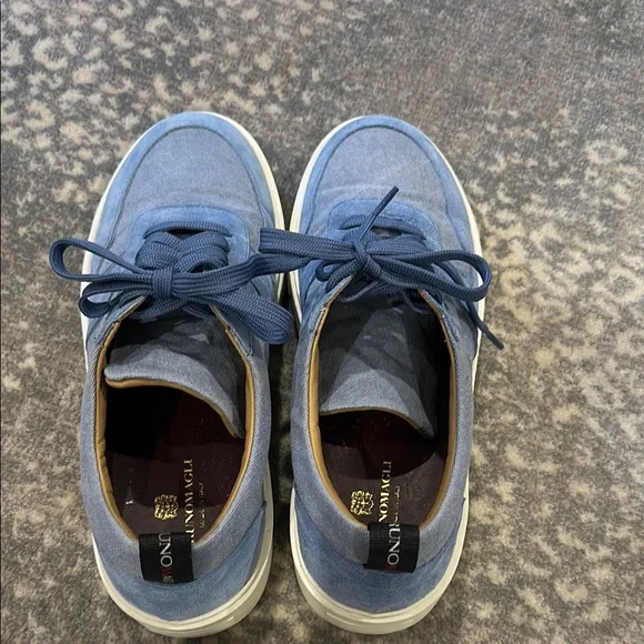 Men's BRUNOMAGLI Blue Suede and canvas Sneakers size 10.5
